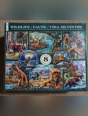 Ceaco "Wildlife" Jigsaw Puzzles - 8 Pack
